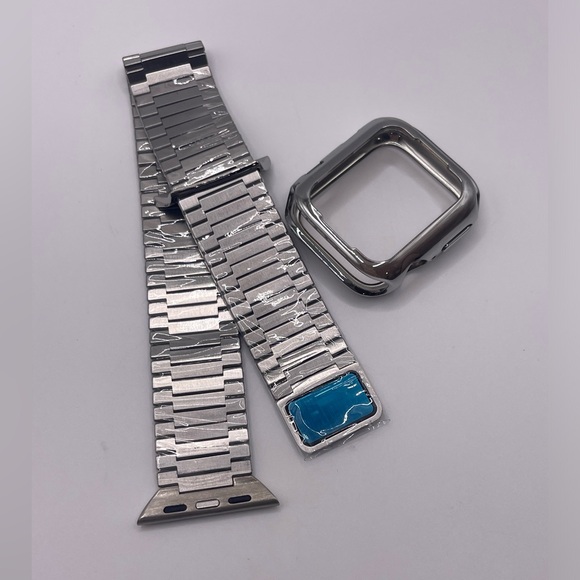 NIB SILVER COLORED MAGNETIC WATCH BAND AND WATCH FACE PROTECTOR - Picture 2 of 6